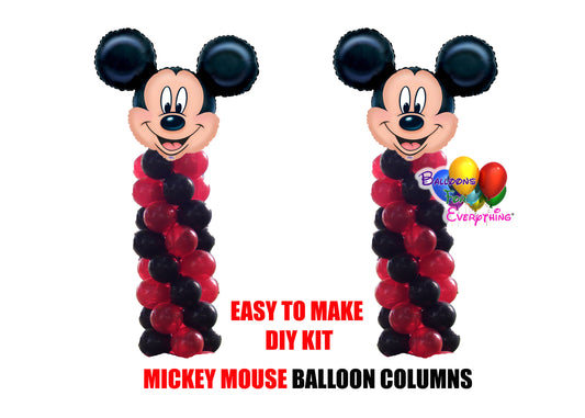 Disney Mickey Mouse Birthday Balloon Columns, Cake Table, Gift Table, DIY KIT Party Supplies