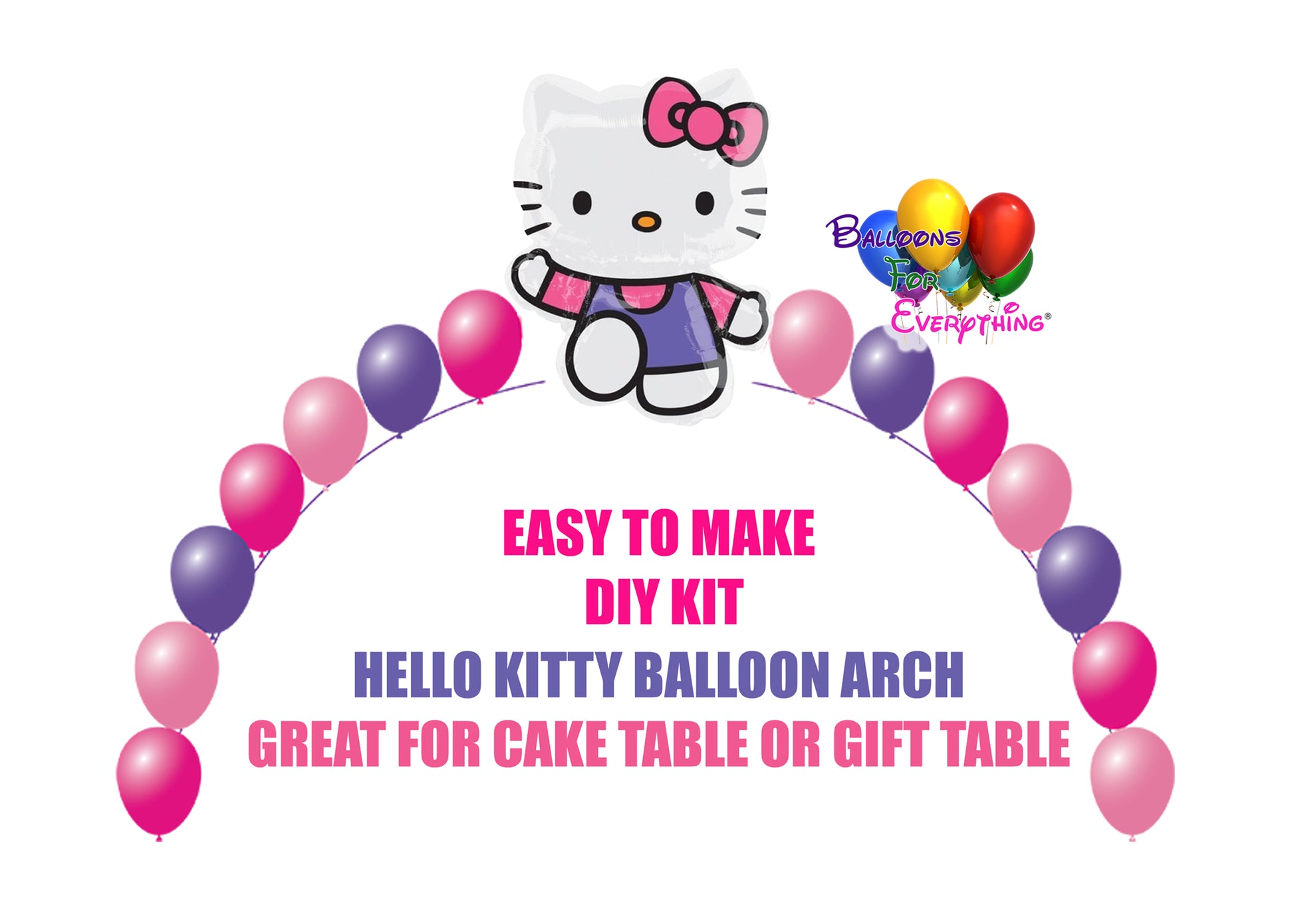 Hello Kitty Birthday Balloon Arch Party Decorations