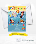 Mickey and Pals Pool Party Birthday Invitations