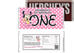 Baby Minnie Mouse 1st Birthday Candy Bar Wrapper