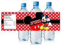 Disney Mickey Mouse Birthday Water Bottle Labels
