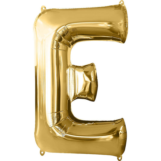 Giant Gold Letter E Balloon