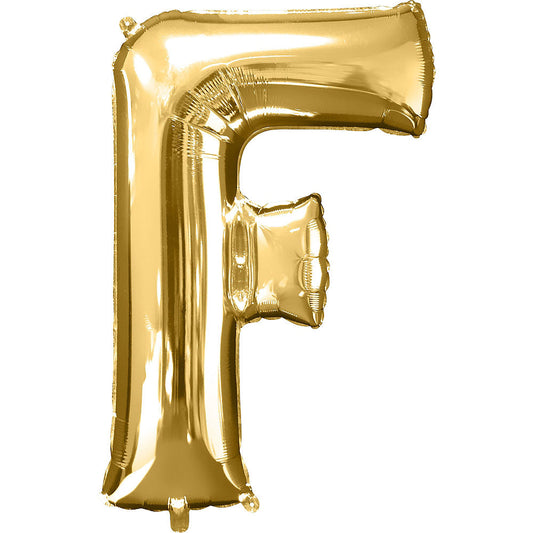 Giant Gold Letter F Balloon