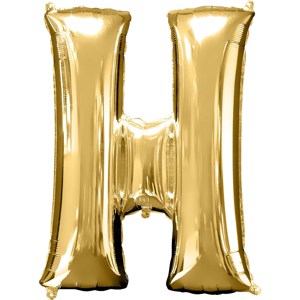 Giant Gold Letter H Balloon