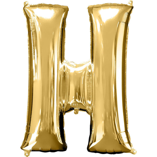 Giant Gold Letter H Balloon