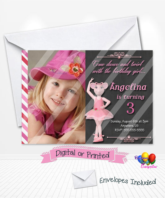 Angelina Ballerina Birthday Invitations