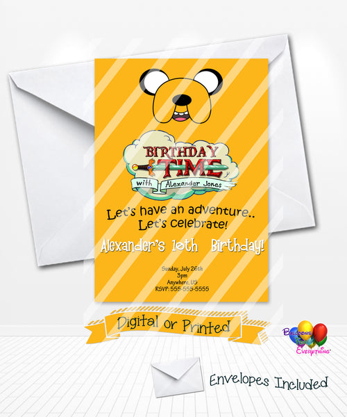 Adventure Time Birthday Invitations