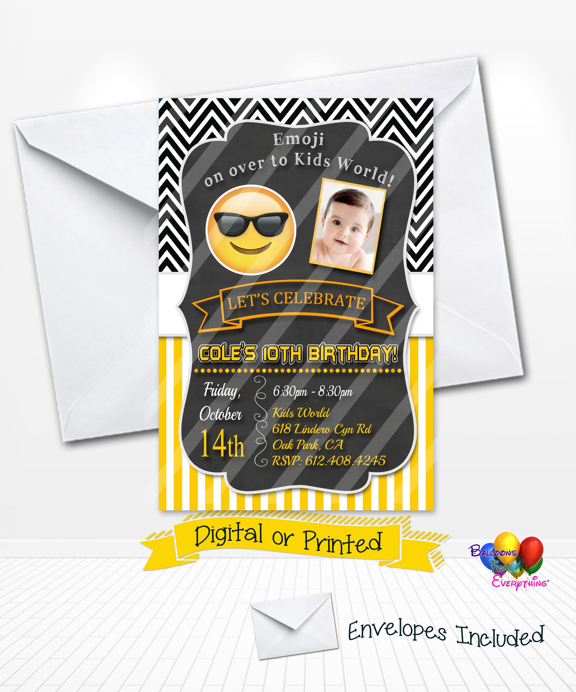 Emoji Birthday Invitations