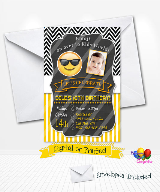 Emoji Birthday Invitations