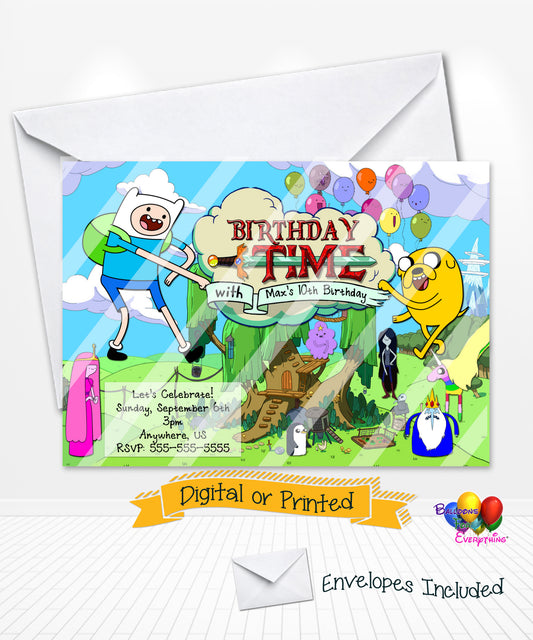 Adventure Times Birthday Party Invitations