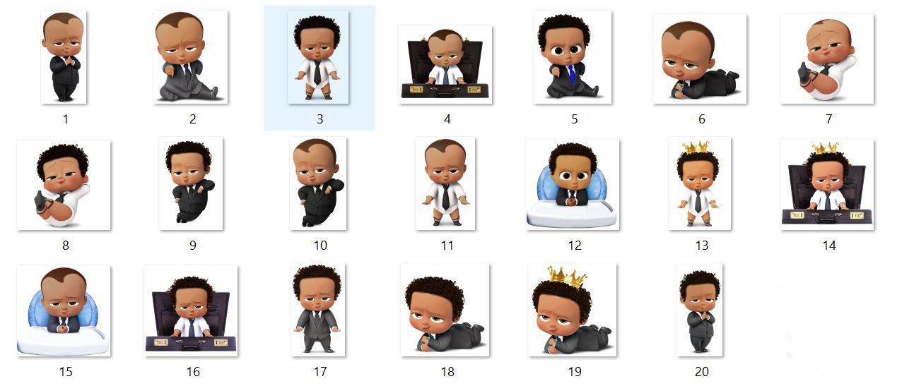 Light Skinned Boss Baby Centerpieces 