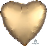 Gold Satin Heart Balloon