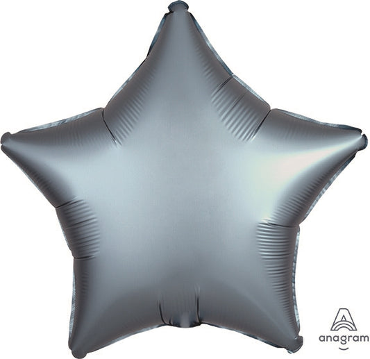 Gray Satin Star Balloon
