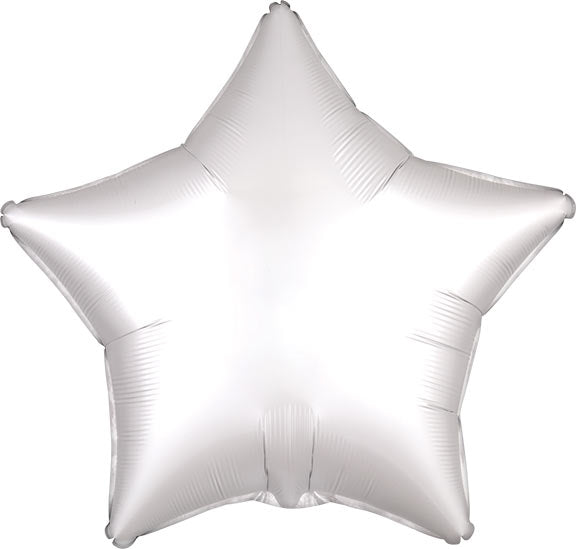 White Satin Star Balloon