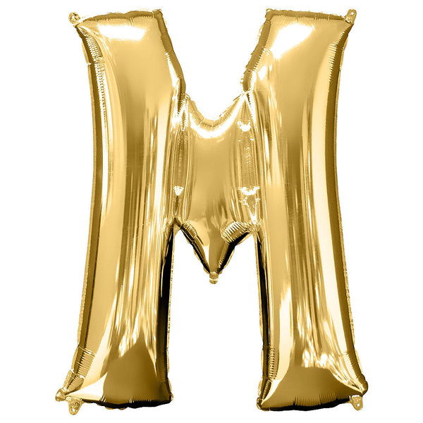 Giant Gold Letter M Balloon