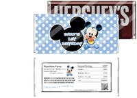 Baby Mickey 1st Birthday Candy Bar Wrappers