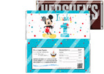 New Mickey Mouse 1st Birthday Candy Bar Wrapper