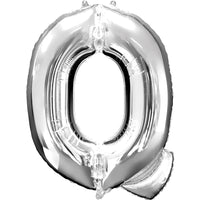 Giant Silver Letter Q Balloon
