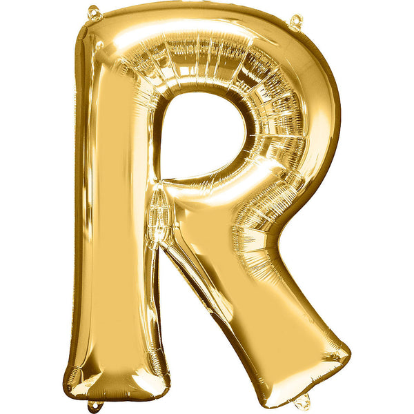 Giant Gold Letter R Balloon