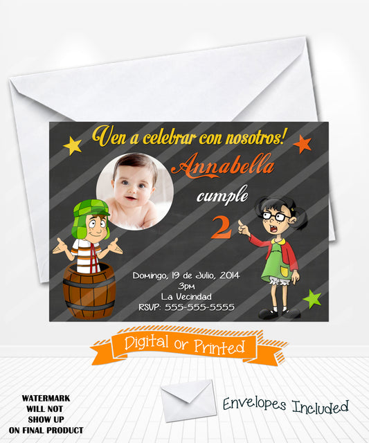 La chilindrina birthday invitations