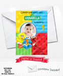 baby sesame street birthday invitations