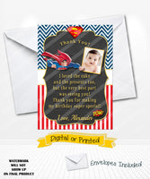 Superman Birthday Thank You Card