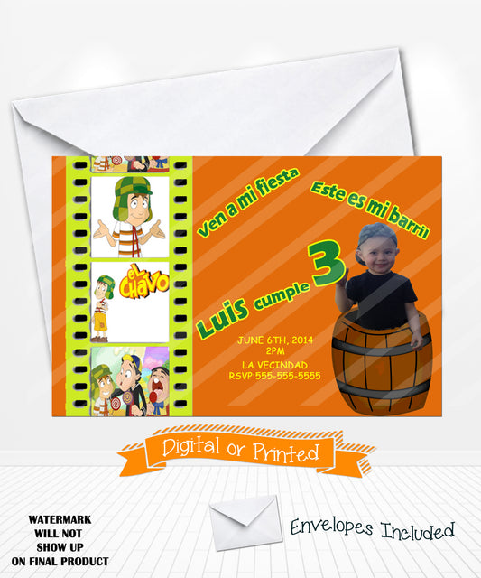 El chavo del ocho birthday invitations