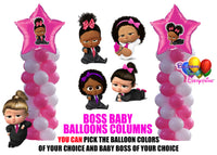 Boss Baby Girl Balloon Columns
