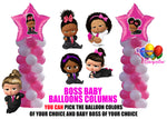 Boss Baby Shower Girl Balloon Columns