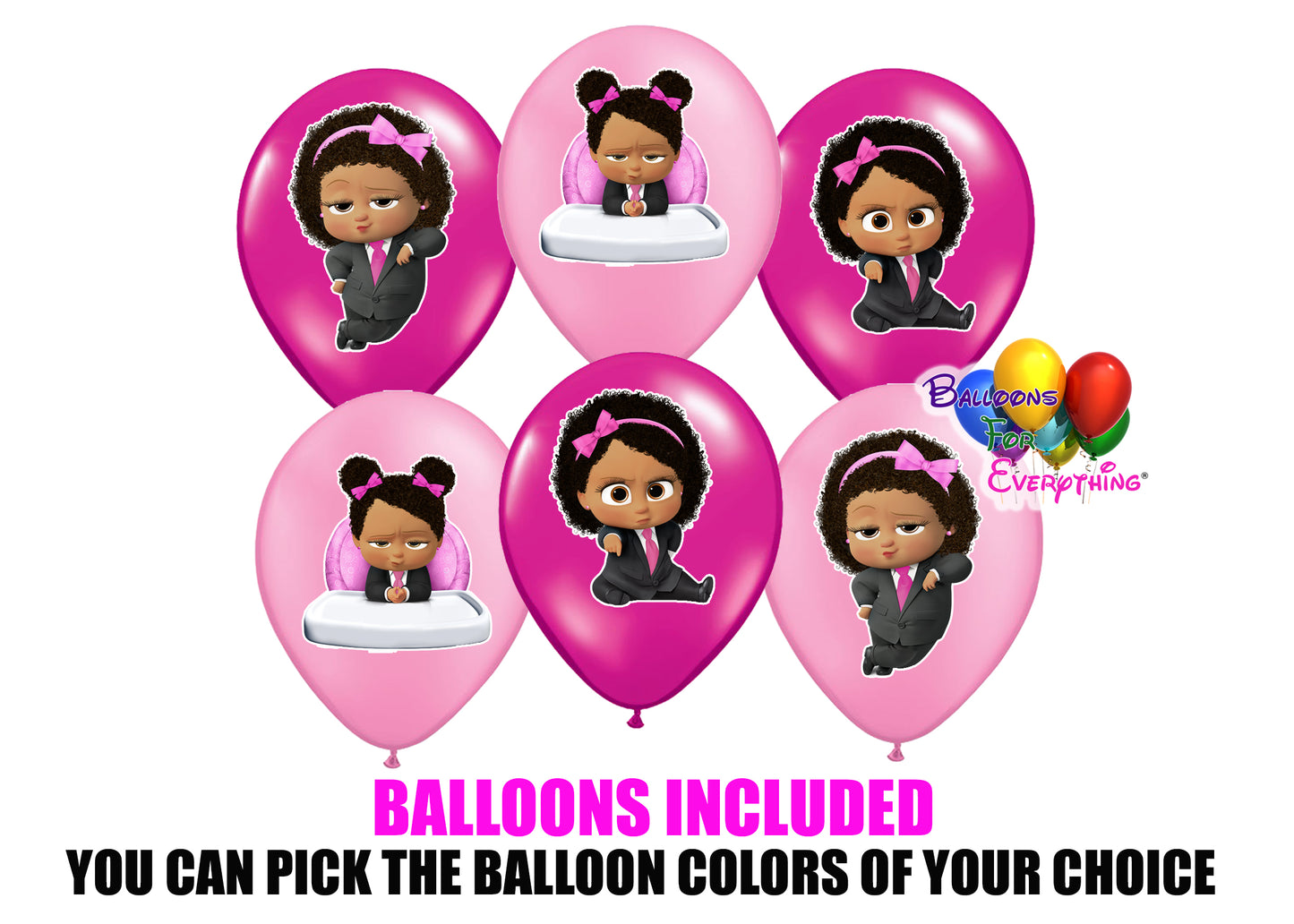 Baby Boss Light Skinned Party Balloons