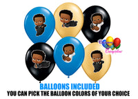 Afro Boss baby birthday balloons