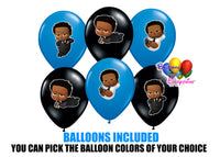 Afro American Boss Baby Balloons with stickers