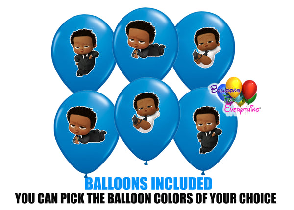 Cute African american boss baby party balloons