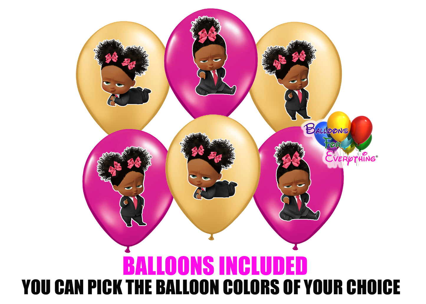 Boss Baby Girl Birthday Balloons