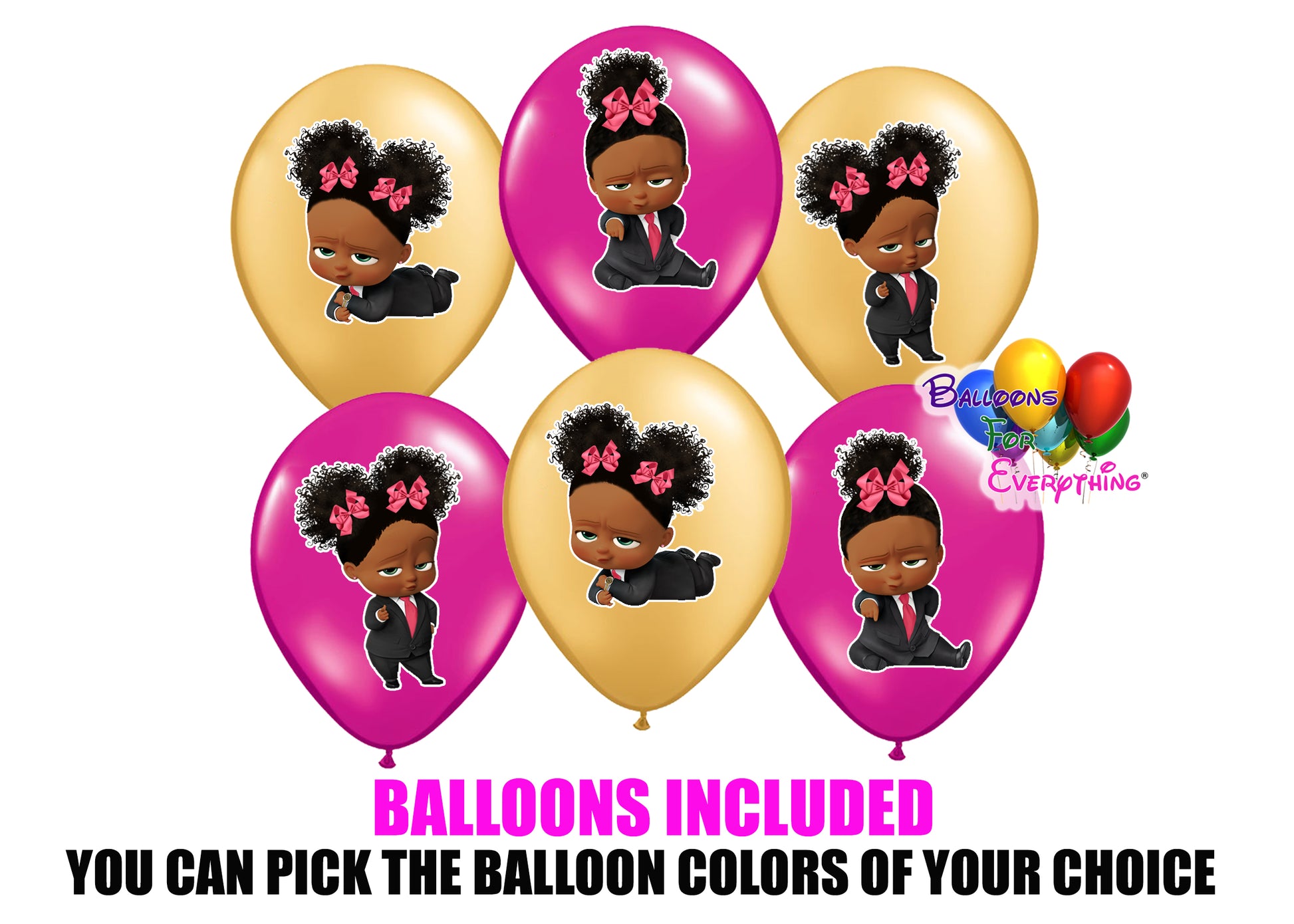 Boss Baby Girl Birthday Balloons