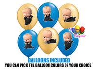 Boss Baby Party Balloons with Stickers