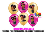 Gold Pink Boss Baby Birthday Balloons