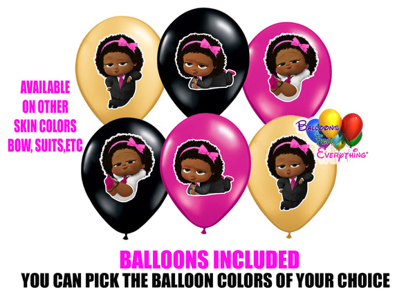 Gold Boss Baby Shower Party Balloons