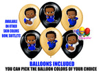 Afro American Blue Boss Baby Party Balloons 