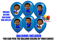 Blue boss baby shower balloons 
