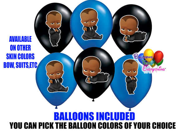 Dark Skinned Boss Baby Balloons 