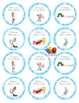 Story Book Baby Shower Cupcake Toppers Blue