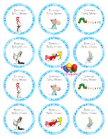 Story Book Baby Shower Cupcake Toppers Blue