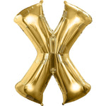 Giant Gold Letter X Balloon