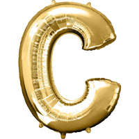 Giant Gold Letter C Balloon