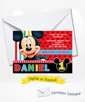 Cute Mickey Mouse Birthday Invitations