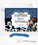 Disney Mickey Cowboy Birthday Invitations