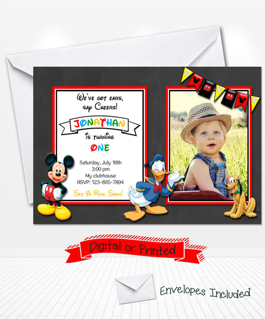 Mickey Mouse Birthday Invitations