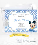 Baby Mickey Mouse Baby Shower Invitations