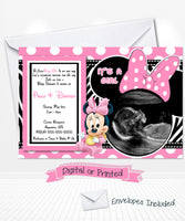 Baby Minnie Mouse Baby Shower Invitations